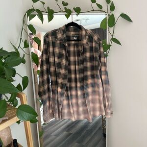 Eddie Bauer 100% cotton bleached custom flannel